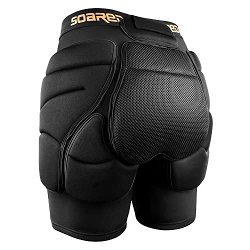 Soared Medium Black 3D Hip Butt Pads XPE Protective Shorts for Sports