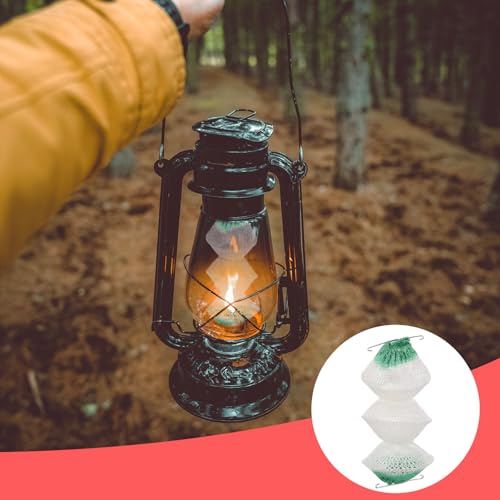 3-Layer Propane Lantern Mantles Set with Clips - 6 Pcs