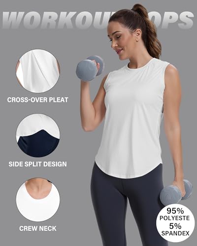 Women's Sleeveless Workout Tops - Breathable Athletic Tank - Medium