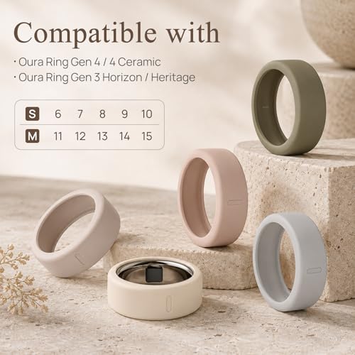 10 Pack Ultra-Thin Silicone Covers for Oura Ring Gen 3/4 - M