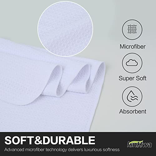 Microfiber Gym Towels - Quick Dry & Absorbent - White 16"x31"