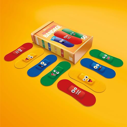 Silly Face Adhesive Bandage Set - Latex Free, 50 Count