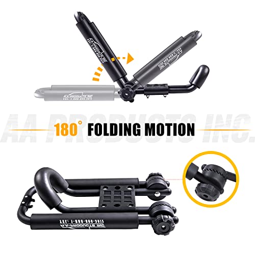 J-Bar Roof Rack Carrier with 16 Ft Ratchet Straps - Black