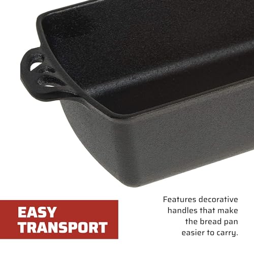 Camp Chef Black Seasoned Cast Iron Bread Pan - Durable Bakeware