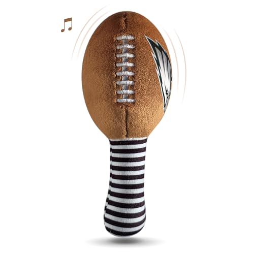 Plush Football Rattle Toy - Soft NFL Baby Rattle for Ages 3+