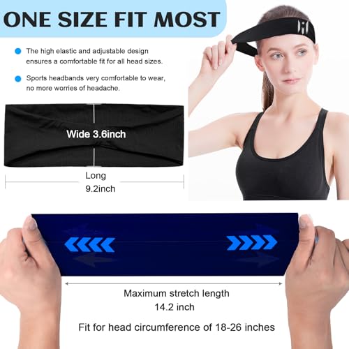 3-Pack Sweatbands Headbands for Men & Women - Podolik