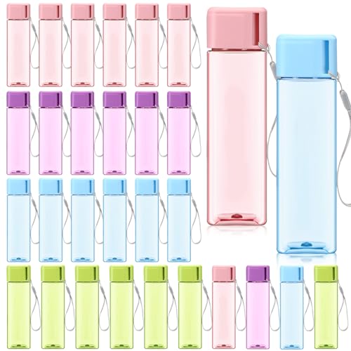Mifoci 30 Pack 17 Oz Multicolor Leak-Proof Plastic Water Bottles Bulk