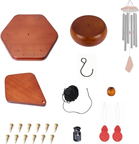 21-Piece Wind Chime Repair Kit with Hexagon Top & Accessories