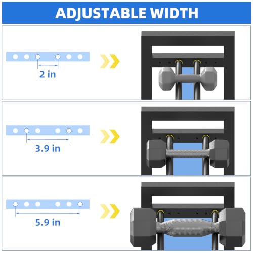 4-Tier Dumbbell Rack - Adjustable Heavy-Duty Storage Rack - Short