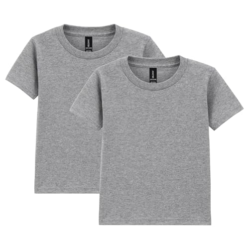 Toddler T-Shirt 2-Pack - 100% Cotton, G5100P, 4T Sport Grey
