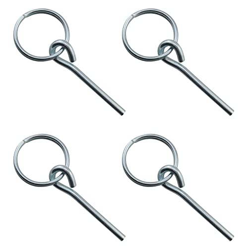 Stainless Steel Tent Pole Rings with 2 Pins - 4pcs Set