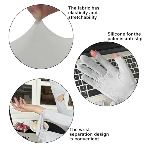 Sun Protection Touchscreen Gloves for Women - Pink