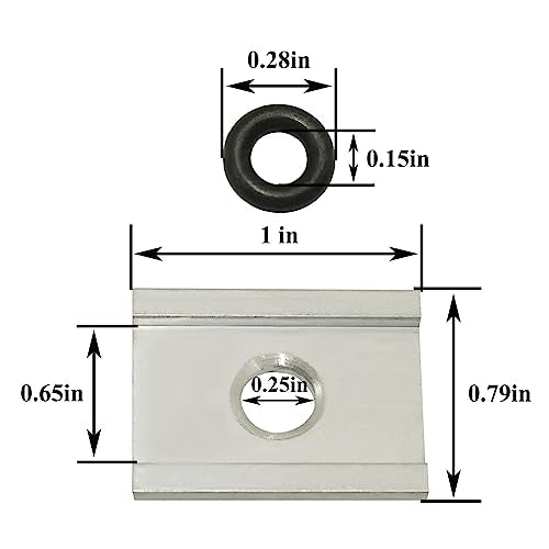12Pcs Kayak Adapter Plates and O-Rings for Track Mounts - Marine Accessories