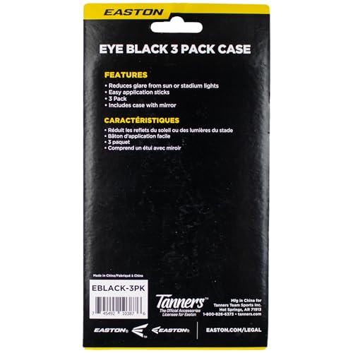Easton Eye Black Stick 3-Pack for Glare Reduction Baseball & Softball Players