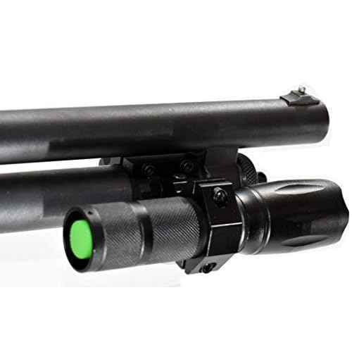 Trinity 1000 Lumen led Flashlight for mossberg 500 Pump Home Defense Tactical Hunting Optics Aluminum Black Picatinny Weaver Mounted Adapter Single Rail Mount.