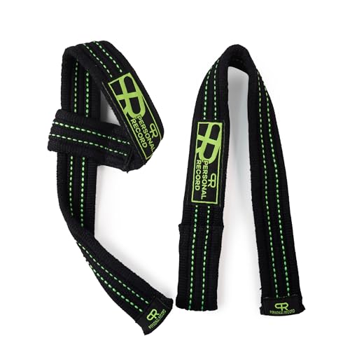PR Heavy Duty Weightlifting Wrist Straps with Grip & Wrist Support