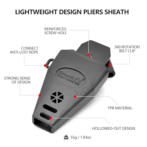 Fishing Pliers Sheath with 360-Degree Rotatable Clip - 1PC TPR