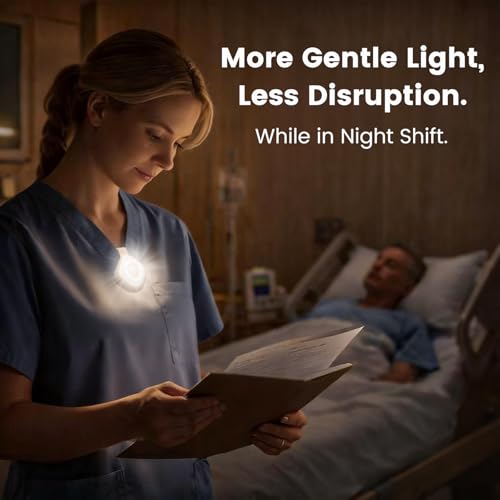 Natuvee Black Wearable Nurse Night Light Rechargeable Clip-On Safety Light