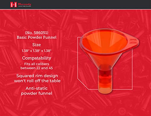 Basic Powder Funnel - Anti-Static Design for Reloading All Calibers .22 to .45
