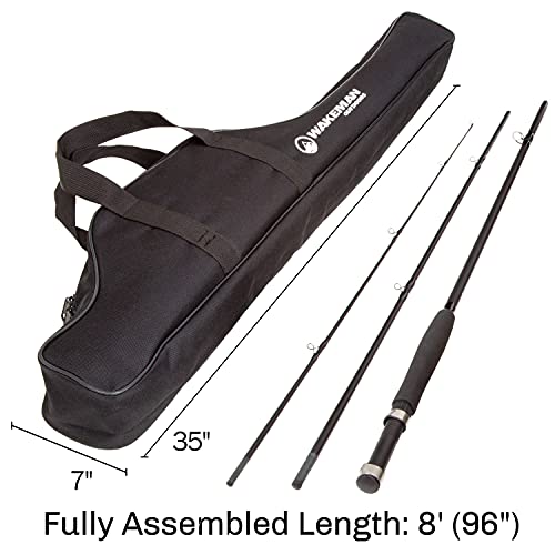 Wakeman Outdoors Fly Fishing Rod & Reel Combo Starter Kit with Case