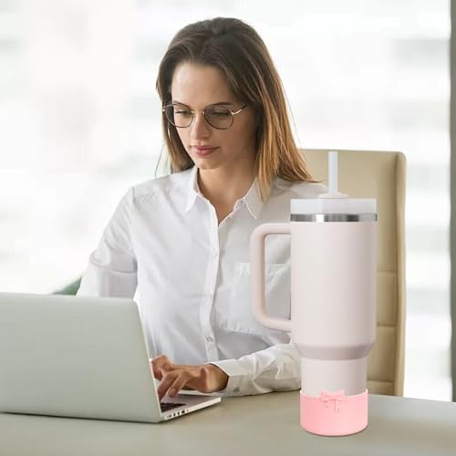 Silicone Boot for Stanley 20-40oz Tumbler - Pink Bow