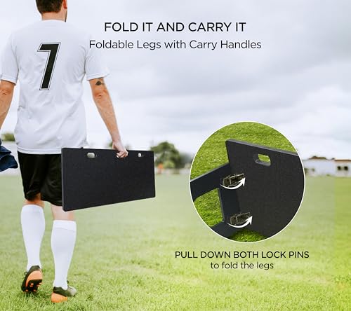 Soccer Rebounder Board - 32 x 12 Inch Kick Back Trainer