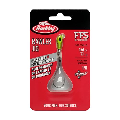 Fishing Jig with Hydrodynamic Lead-Alloy Head - Antifreeze, 1/4 oz, 1/0 Hook