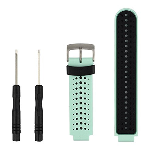 Silicone Replacement Watch Band for Garmin Forerunner 235 - Teal/Black