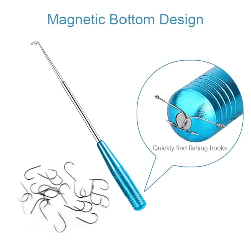 4-Pack Fish Hook Remover Tool with Storage Tubes - Quick Dehooker Set