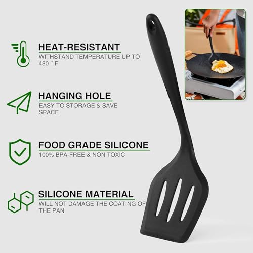 Wesqunie 14-Piece Camping Cookware Set - Portable Outdoor Kitchen Mess Kit, Stainless Steel & Silicone, Green