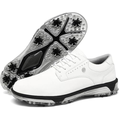 Mens Spikeless Golf Shoes - Size 10.5 - White