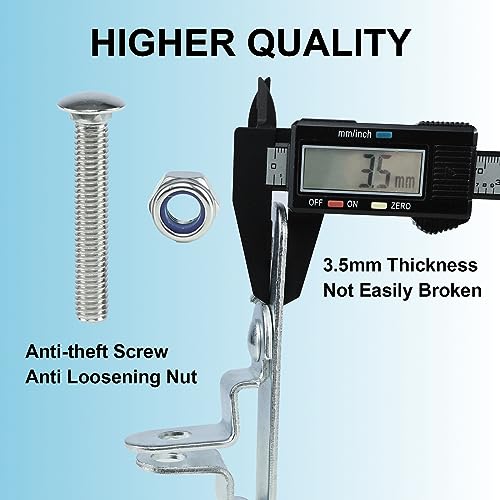 Heavy Duty Cargo Trailer Door Latch 2 Pack- Secure Trailer Lock Latch with Hasp - Durable Enclosed Trailer Latch for Cargo Doors (Comes with Anti-Theft Screws and Anti-Loose Nuts)