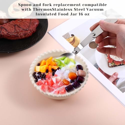 Portable Stainless Steel Cutlery Set - 4 Pcs Foldable Forks & Spoons