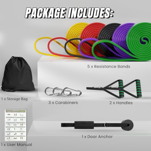 Colorful Resistance Bands Set - Pull Up Assistance for Home & Gym