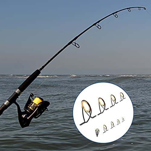 Fishing Rod Repair Kit - Gold & Black - 9 Pcs Double Legs