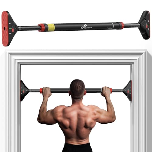 Adjustable No-Drill Pull Up Bar for Doorway - 29.5-37 in, 440 lb Capacity