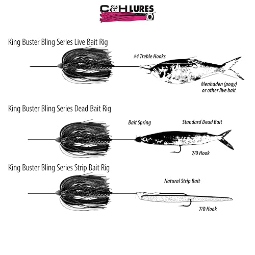 King Buster Fishing Lure - 2.5-Inch Pink/White - 3 Pack
