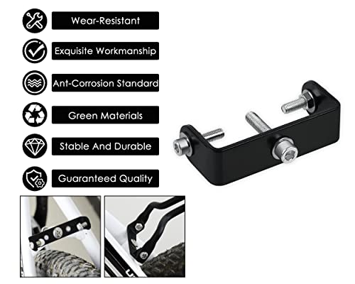 Bike Rear Rack Mount Adapter with Screws - Black