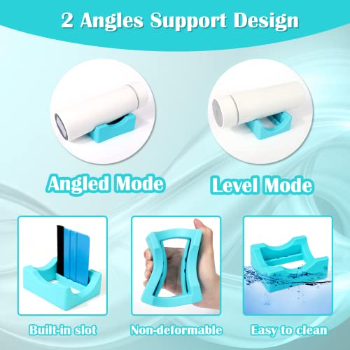 Silicone Cup Cradle for Tumblers with Squeegee - Navy Blue