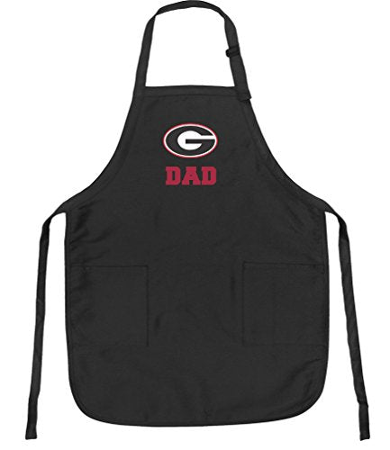 University of Georgia Dad Apron - Stain Release Fabric, Adjustable Neck, 3 Pockets