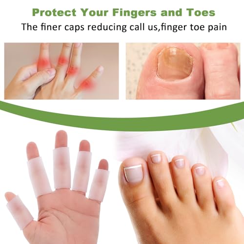 WY LIGHTING LEVEL 30Pcs Gel Finger Sleeve Protectors for Pain Relief & Callus Prevention