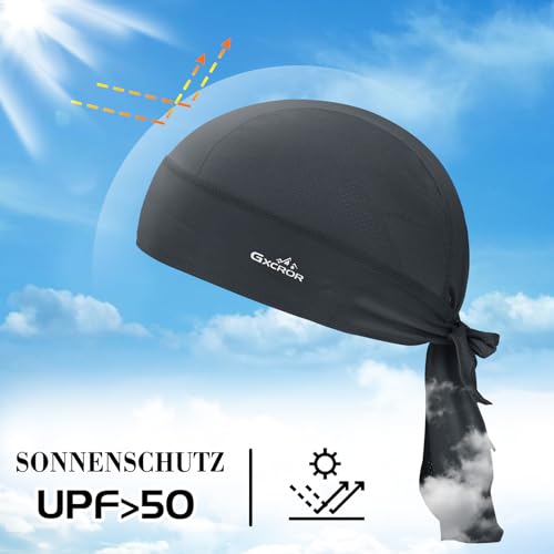 Breathable Skull Cap Bandana for Men & Women - Black