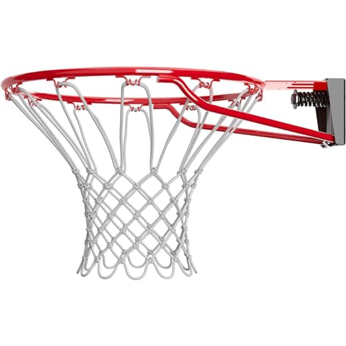 18" Steel Basketball Rim with Net - Breakaway - Slam Jam - Red