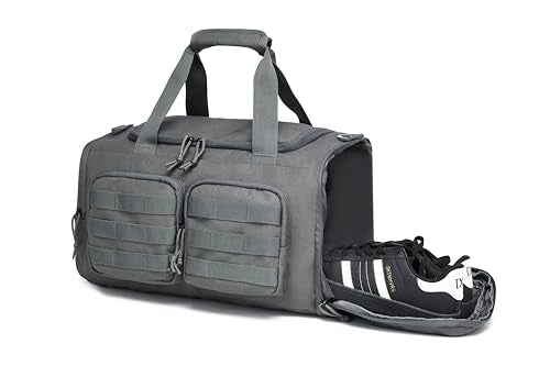 Wotony Tactical Duffle Bag for Men 35L Dark Gray Military Workout Gym Travel