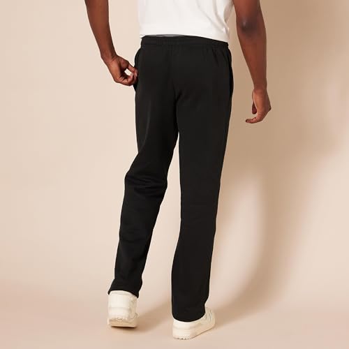 Men's Relaxed Straight Leg Fleece Sweatpants with Drawstring