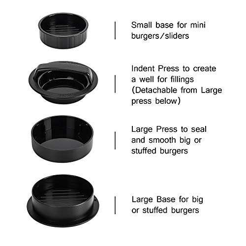 3-in-1 Non-Stick Burger Press for Stuffed Patties & Sliders