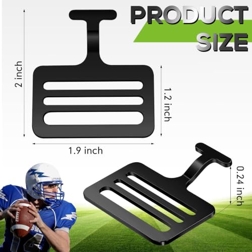 Shoulder Pad T Hooks - 1 Inch Black, 12 Pack