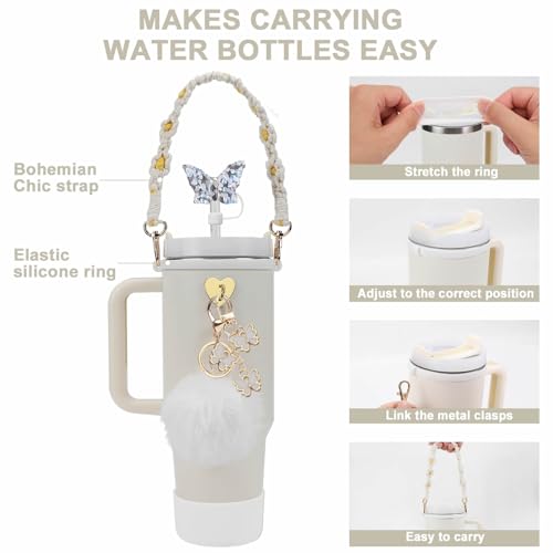 7PCS Tumbler Accessories Set with Strap & Boot for Stanley Cup