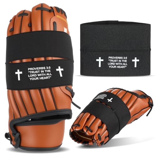 Simgoing Christian Cross Baseball/Softball Glove Wrap - Bible Style