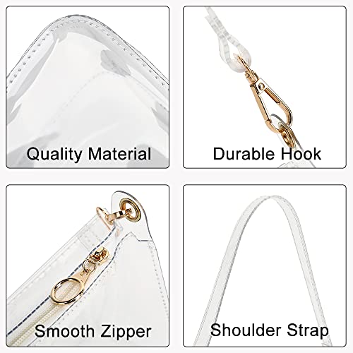 Clear Stadium Approved Purse - Small Crossbody Bag for Women